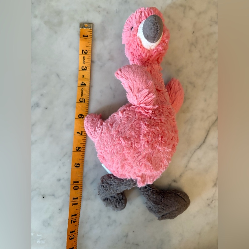 JELLYCAT Retired Medium Bashful Flamingo 12”  Pink and Brown